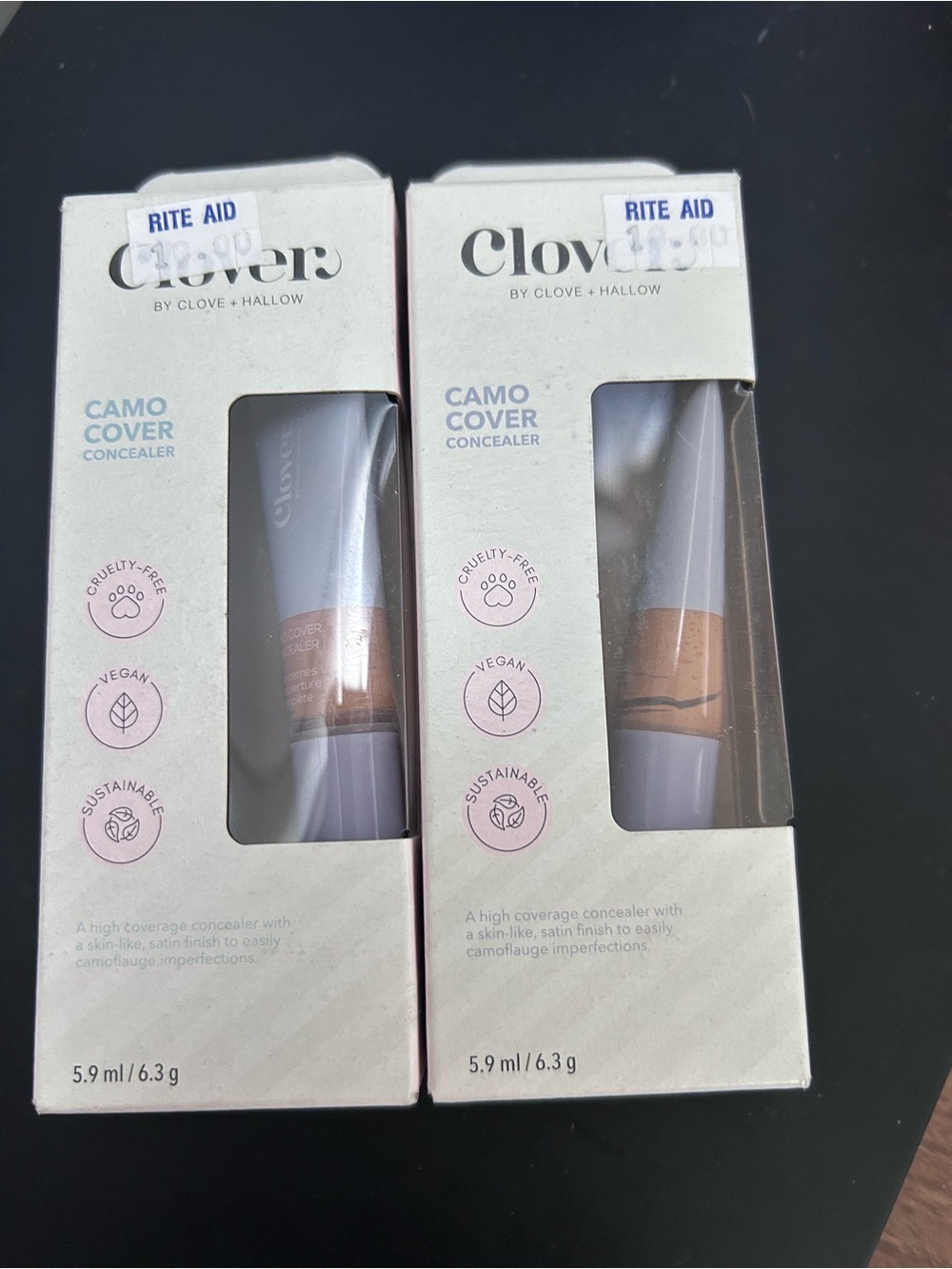 Clover Camo Cover Concealer Full Coverage Vegan Shade 7 lot of 2 NIB